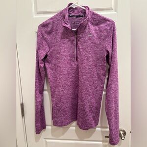 Nike purple 1/4” zip long sleeve